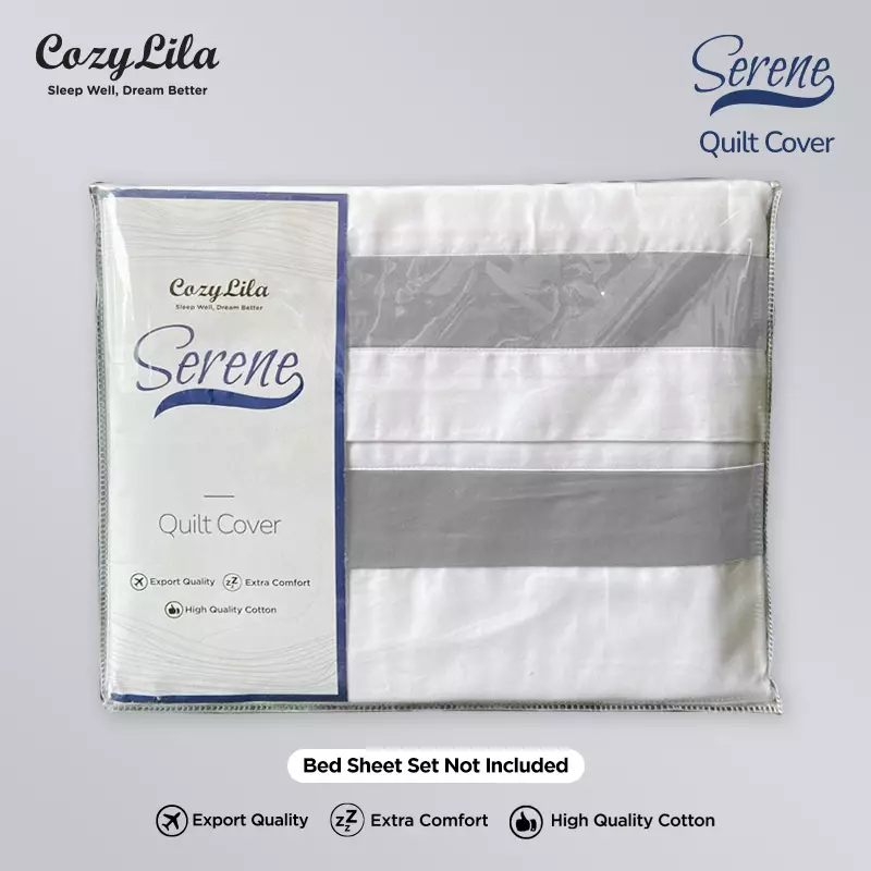 Jual Cozylila Quilt Cover Serene Grey X Original Zalora