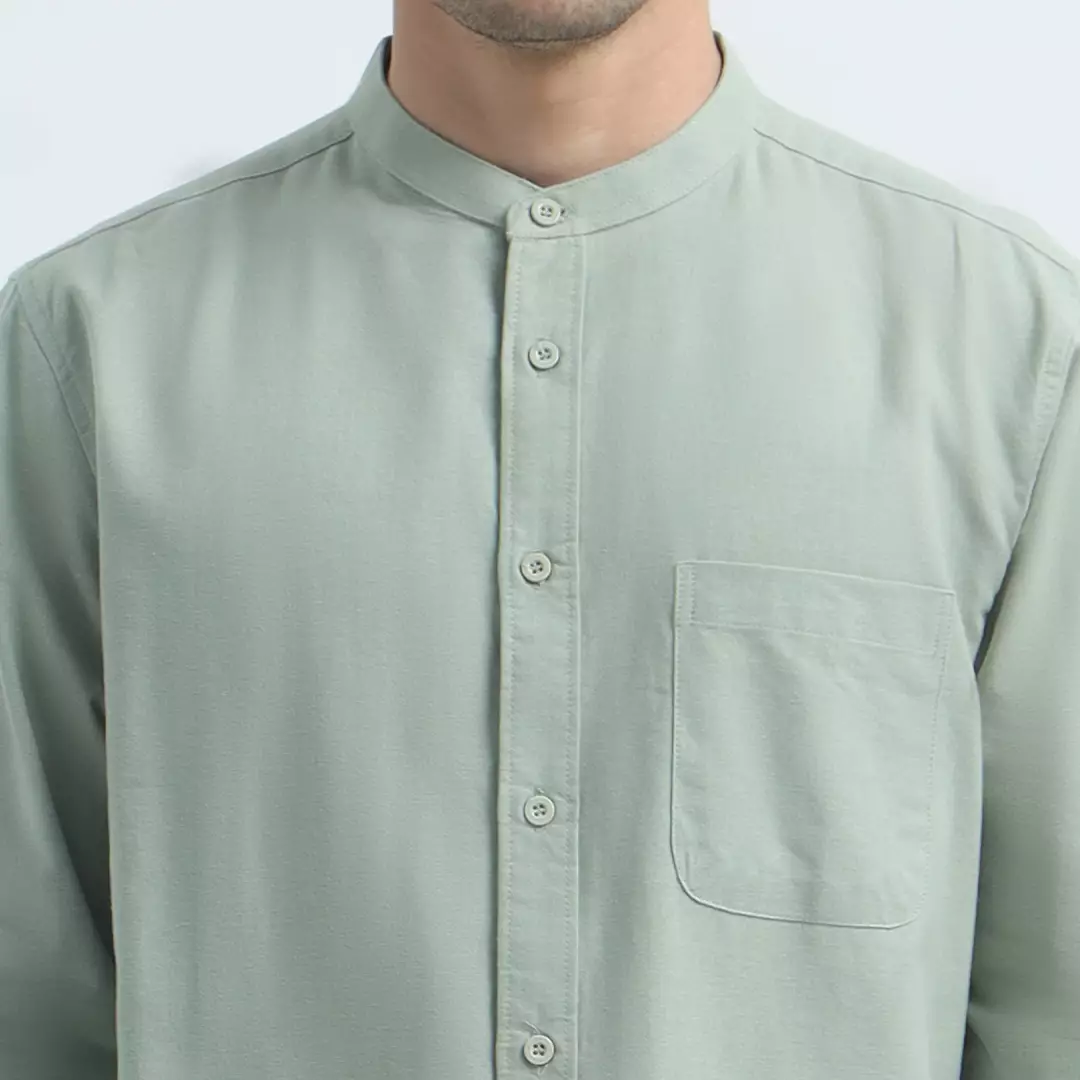 Platini Kemeja Pria Koko Shanghai Panjang Katun Sage Green 22065.52