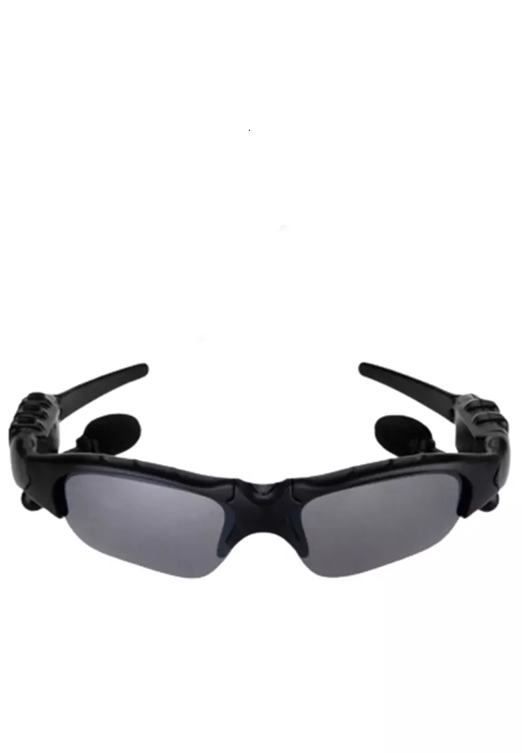 Ells Kacamata Polarized Earphone Bluetooth Dengan 5 Lensa Design Ergonomics Material Alloy ORIGINAL - Black