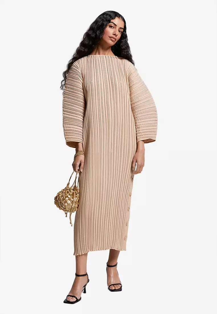 Plisse dress clearance