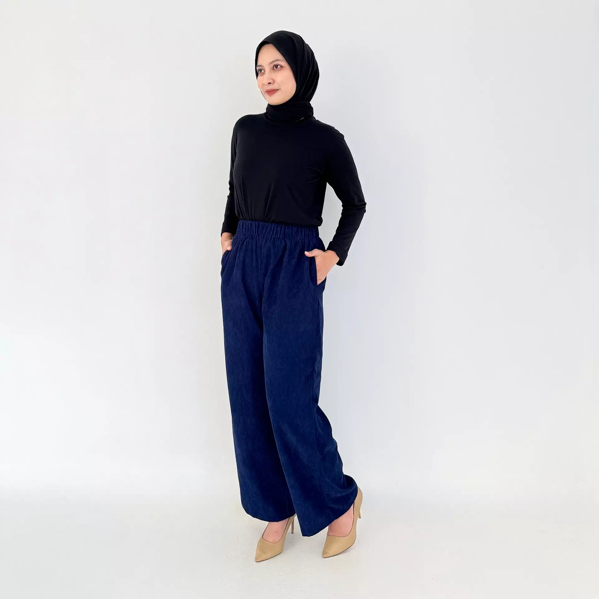 BUY 1 GET 1 FREE Denim Palazzo Kelly LIGHT BLUE + Kulot Korduroy NAVY