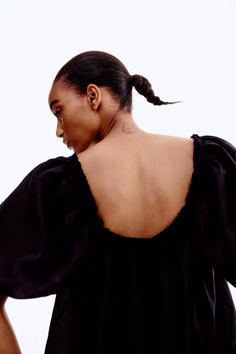 Square-neck maxi dress