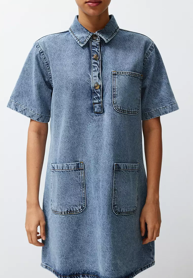Oversized Mini Denim Dress