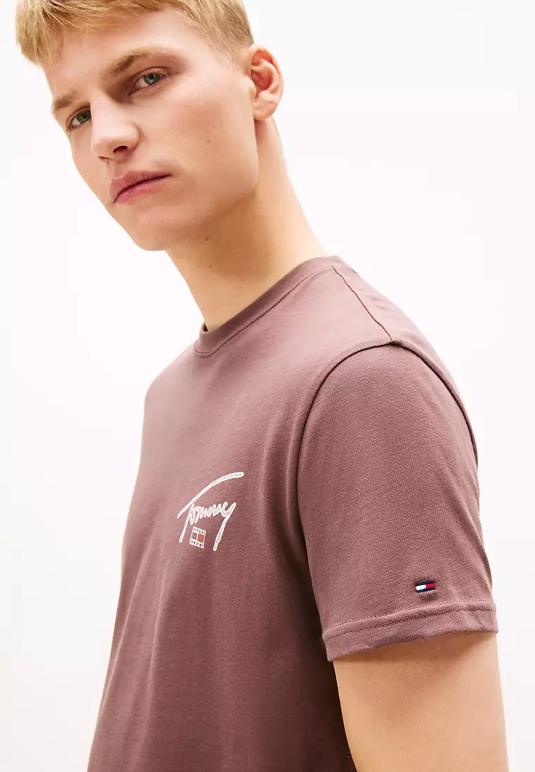 Signature Logo Crew Neck T-Shirt - Tommy Jeans