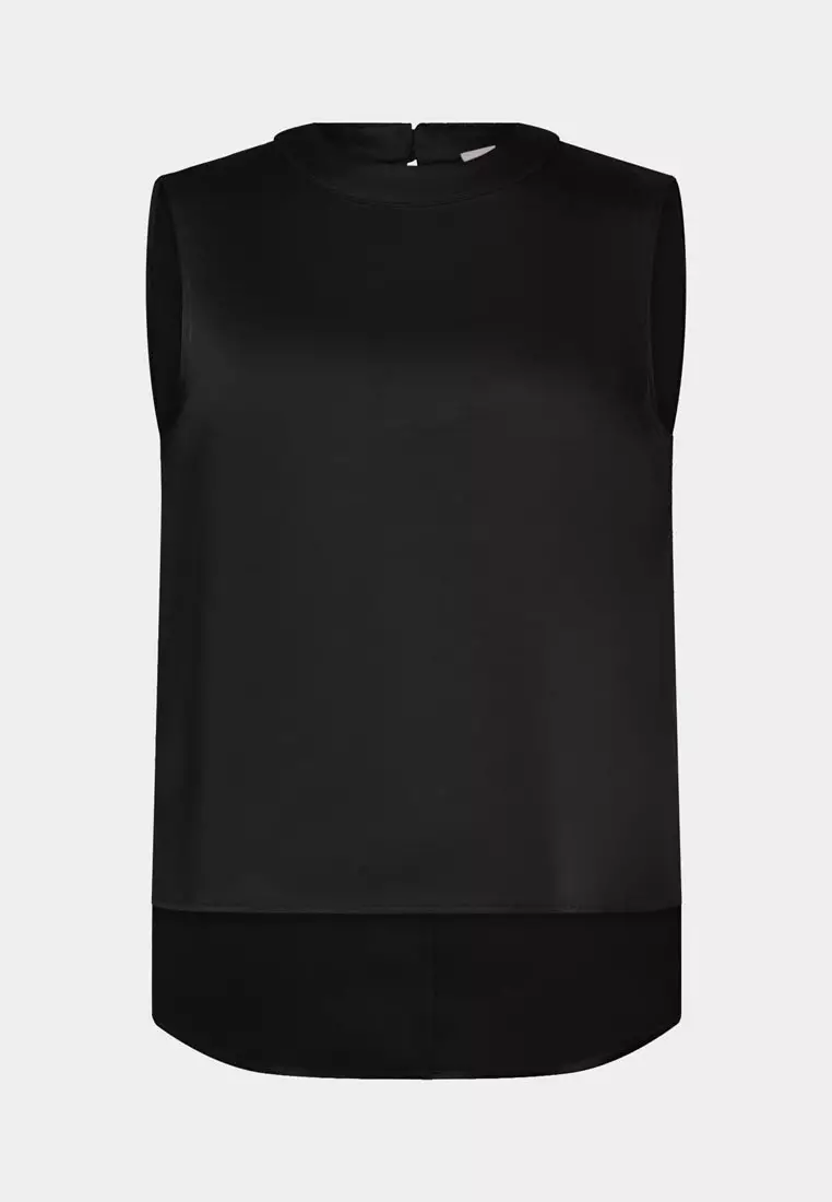 Louisa Round Neck Satin Top