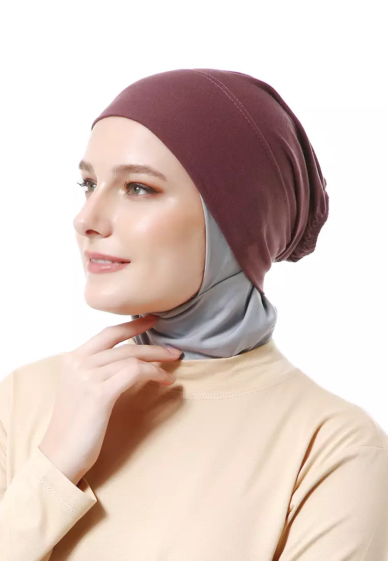 Inner Hijab Muslimah Wanita Motif Polos Relaxed Fit - Herseys