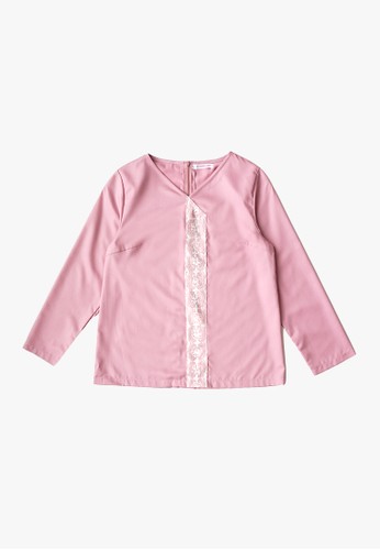 Benangsari pink Merrie Pink Top Long Sleeves A377DAAE48072AGS_1