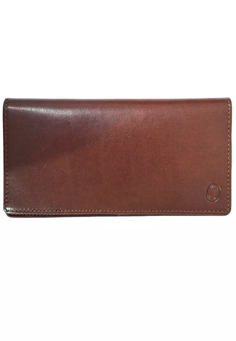 Oxhide Long Genuine Leather Wallet for Men - Brown Wallet - Men