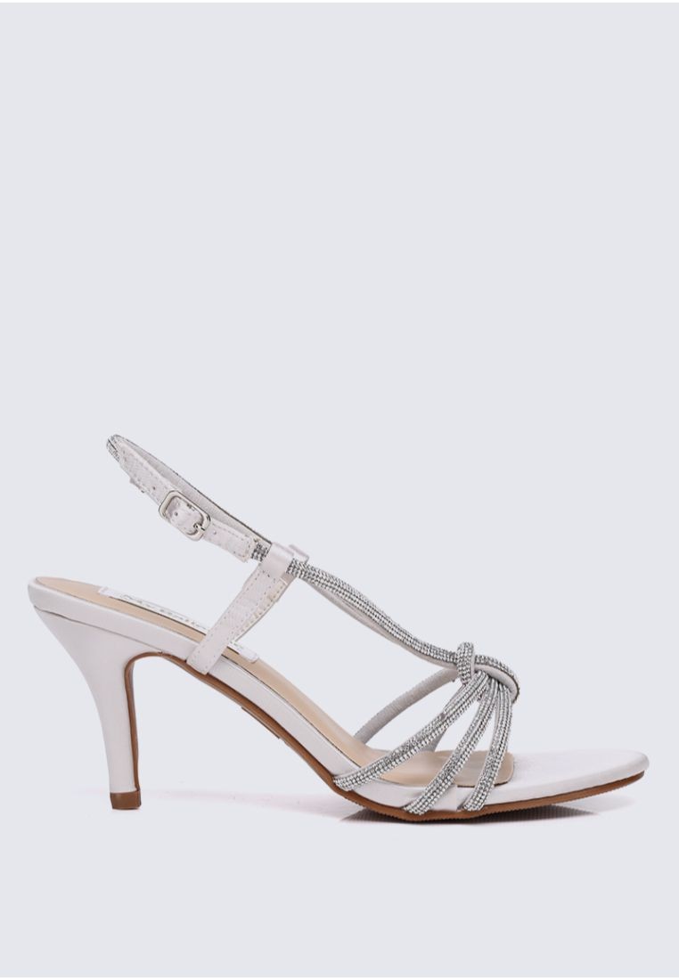 My Ballerine Alaia Comfy Heels In Silver Grey