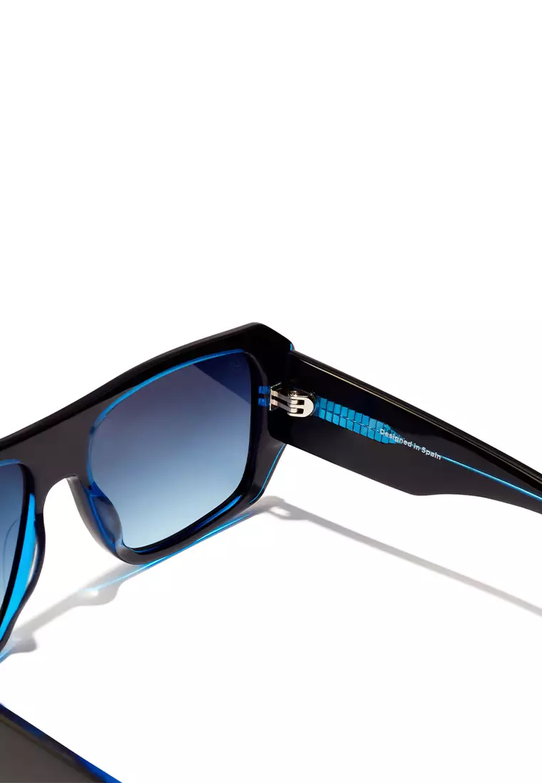 HAWKERS Dark Blue Denim Hell Sunglasses For Men And Women, Unisex. Official Product Designed In Spain