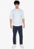 ZALORA BASICS blue ¾ Sleeve Grandad Shirt 74BF1AA68E3FE6GS_8
