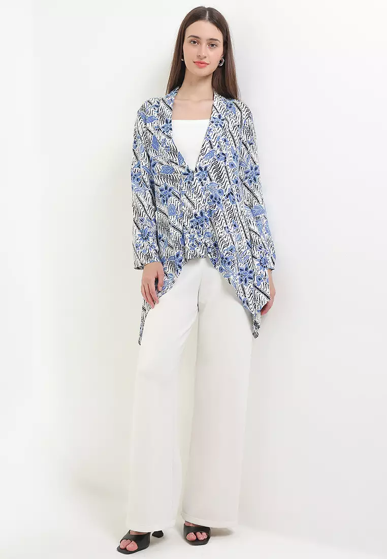 Outer Cardigan Atasan Batik Wanita Danera Raya Katun Rayon Lengan Panjang