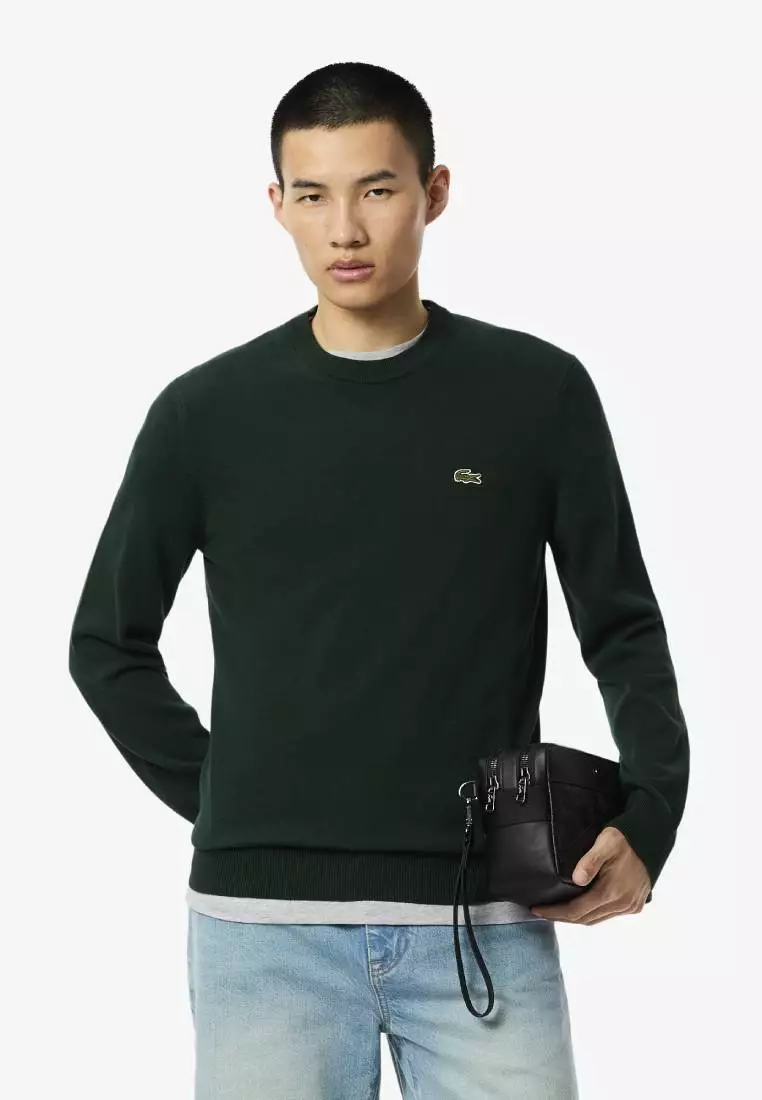 Monochrome Crew Neck Cotton Sweater