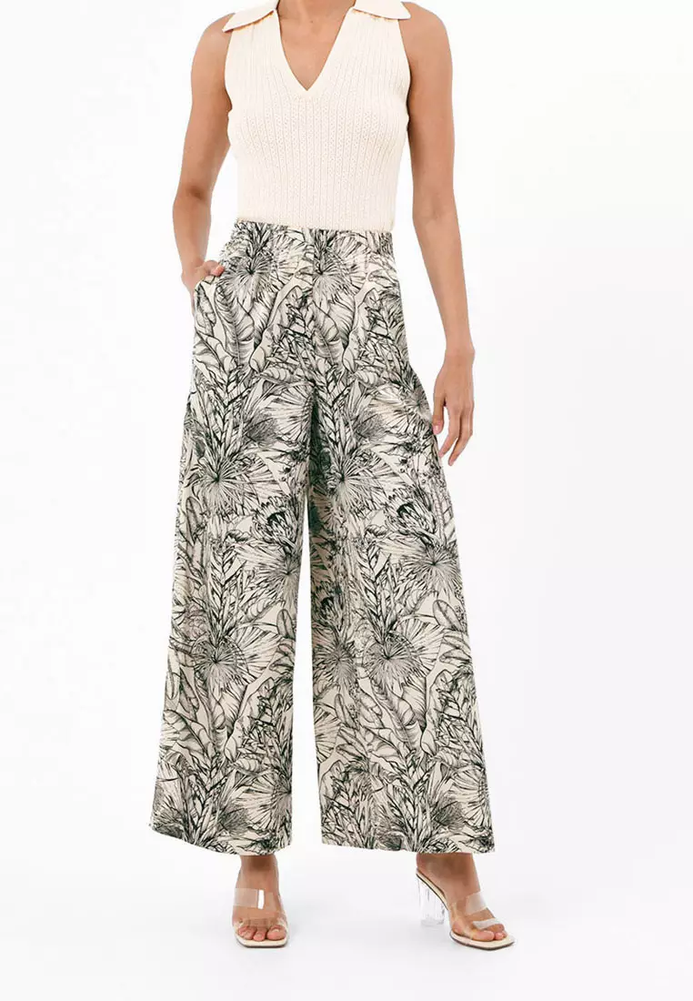 Buy FORCAST FORCAST Neomi Printed Palazzo Pants 2024 Online