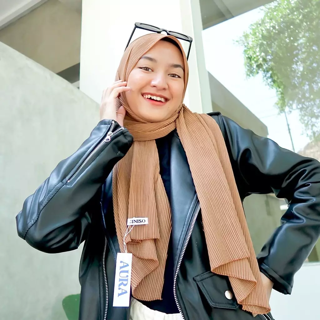 AURA Active Hijab Pashmina Plisket Shawl