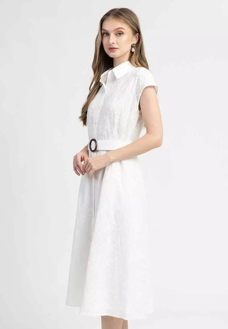 Felicity Embroidered Shirt Dress
