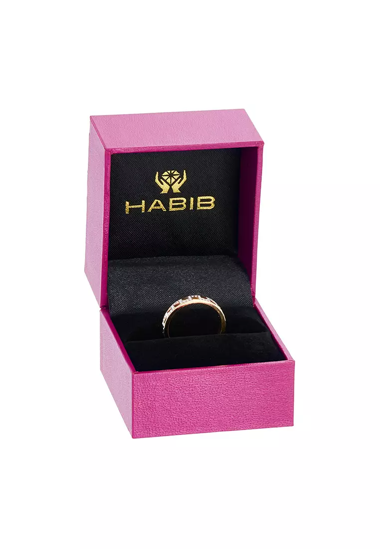 HABIB 916 Oro Italia Yellow and White Gold Ring GR55430724(YW)-BI (22K Gold)