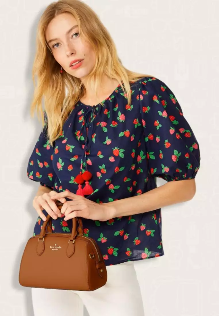 Kate Spade Madison Saffiano Leather Duffle Crossbody Cavern Clay