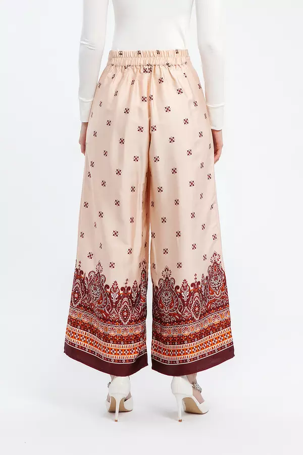 MINIMAL - Rynn - Kulot Lebar Motif Etnik - Pink