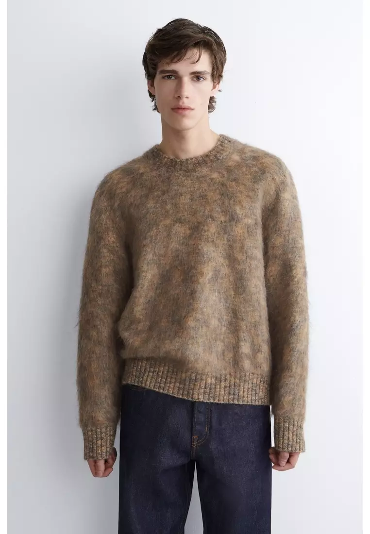 Buy COS SPACE-DYED MOHAIR-BLEND CREW-NECK JUMPER 2026 Online | ZALORA