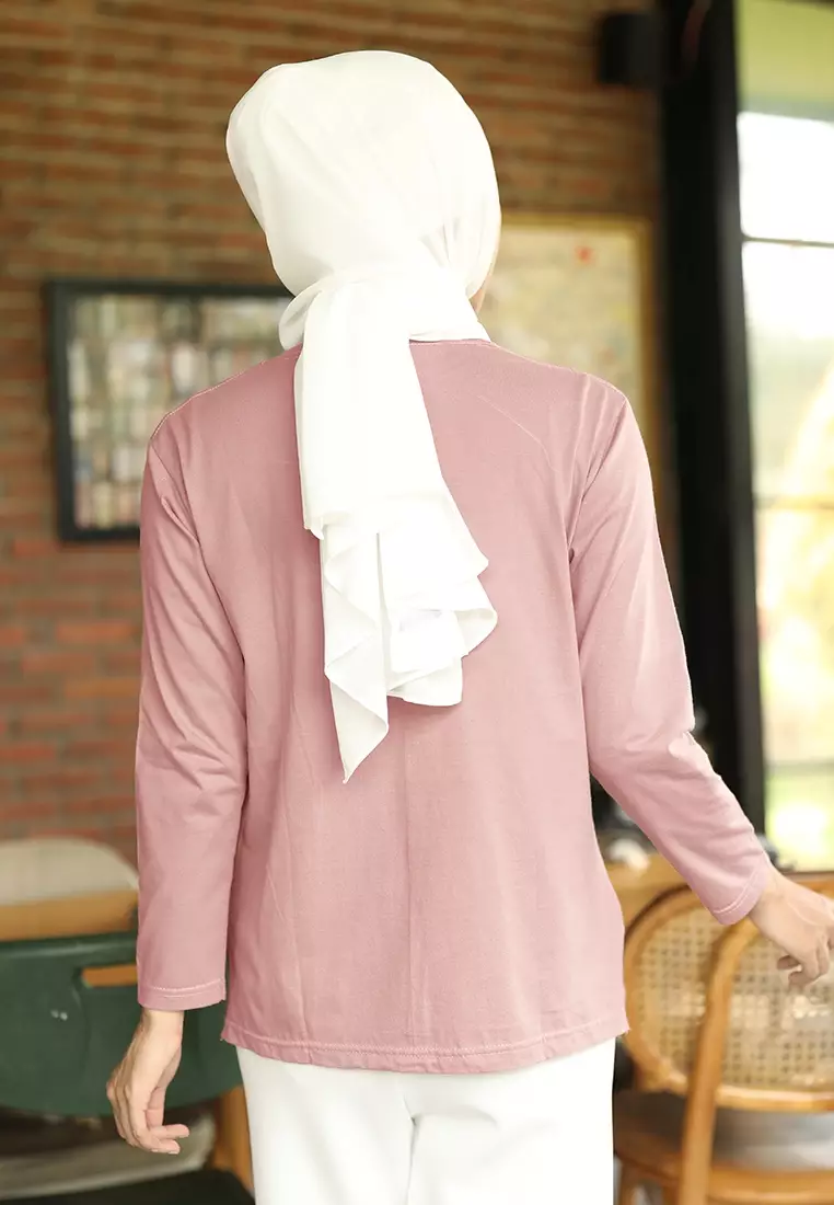 Momira Nursing Long Sleeve T-Shirt | Atasan Basic Lengan Panjang | Kaos Ibu Menyusui - XL