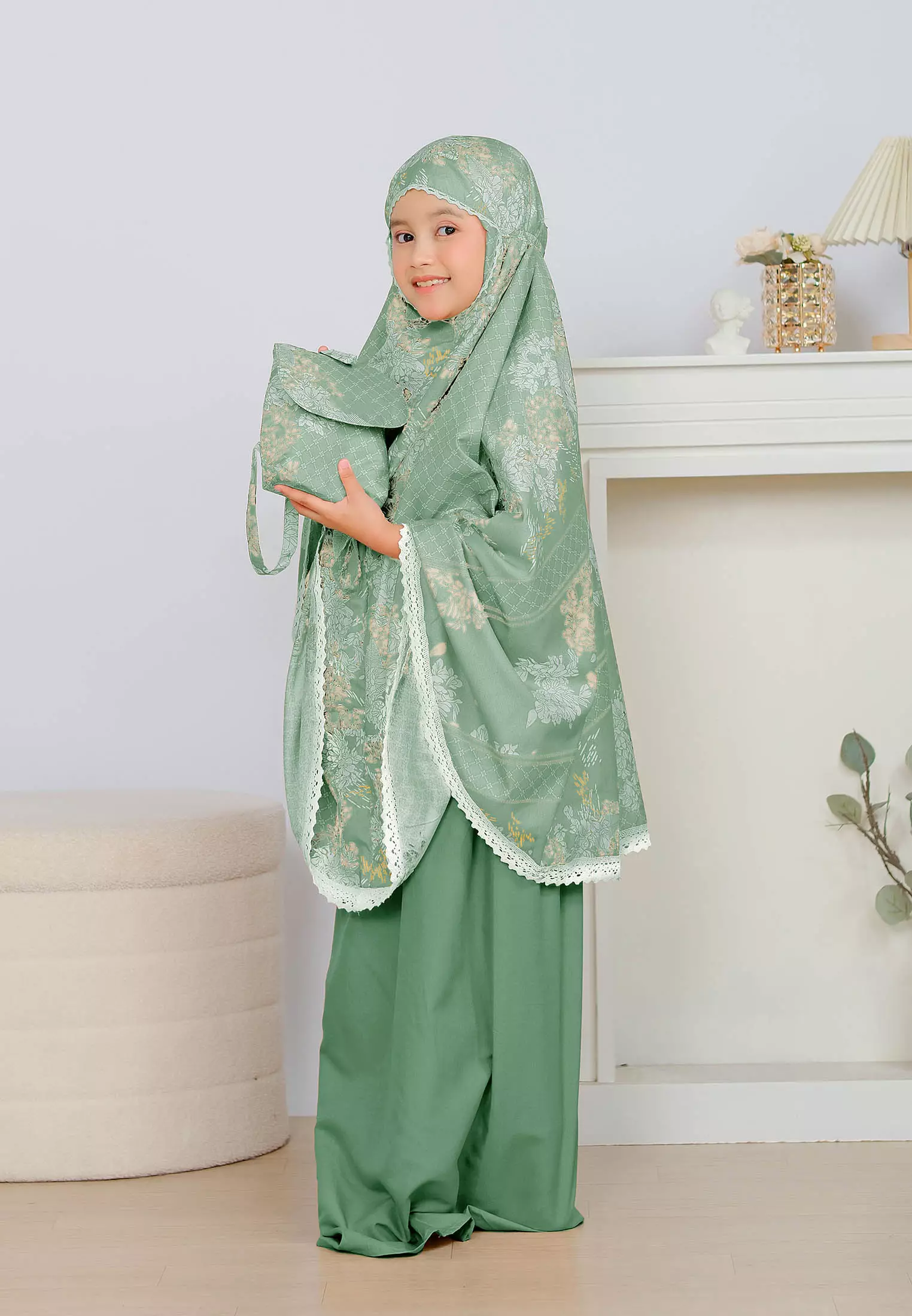 Cotton Bee - Mukena Motif Ananta Sarimbit Prayer Set 2in1 Anak