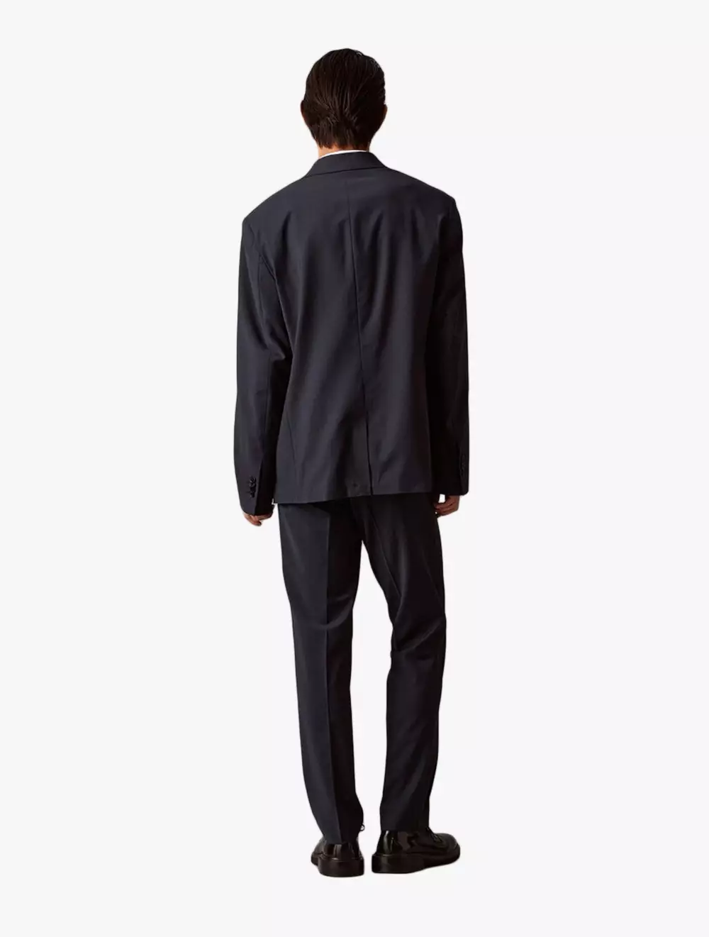 Calvin Klein - Refined Wool Blend Slim Blazer - Navy - navy