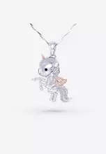 Sterling Silver - Rhodium & Rose Gold Plated Design 1