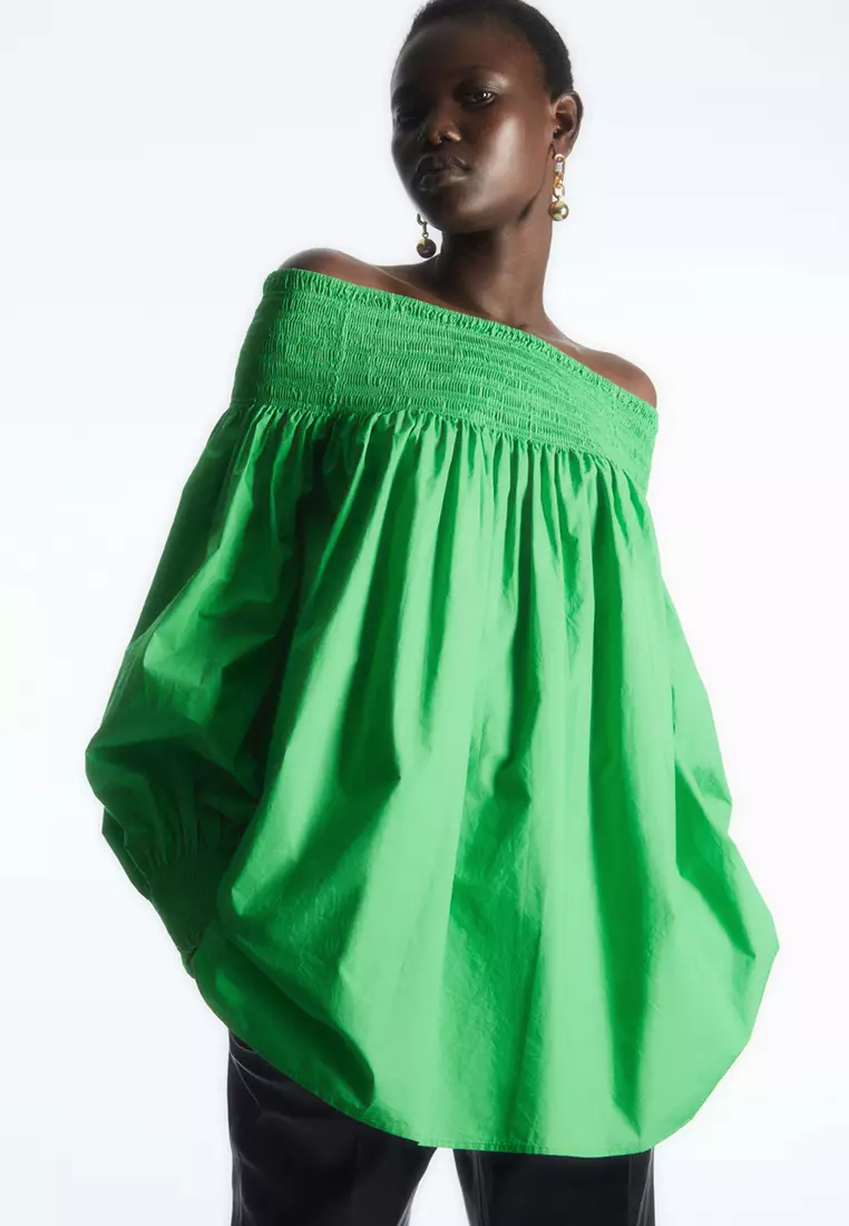 Buy COS Smocked Off The Shoulder Top 2024 Online ZALORA Philippines