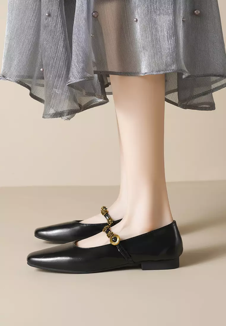 Metal Buckle Strap Mary Jane Shoes WW821-3