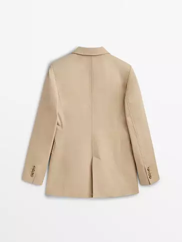 Massimo dutti double breasted blazer hot sale