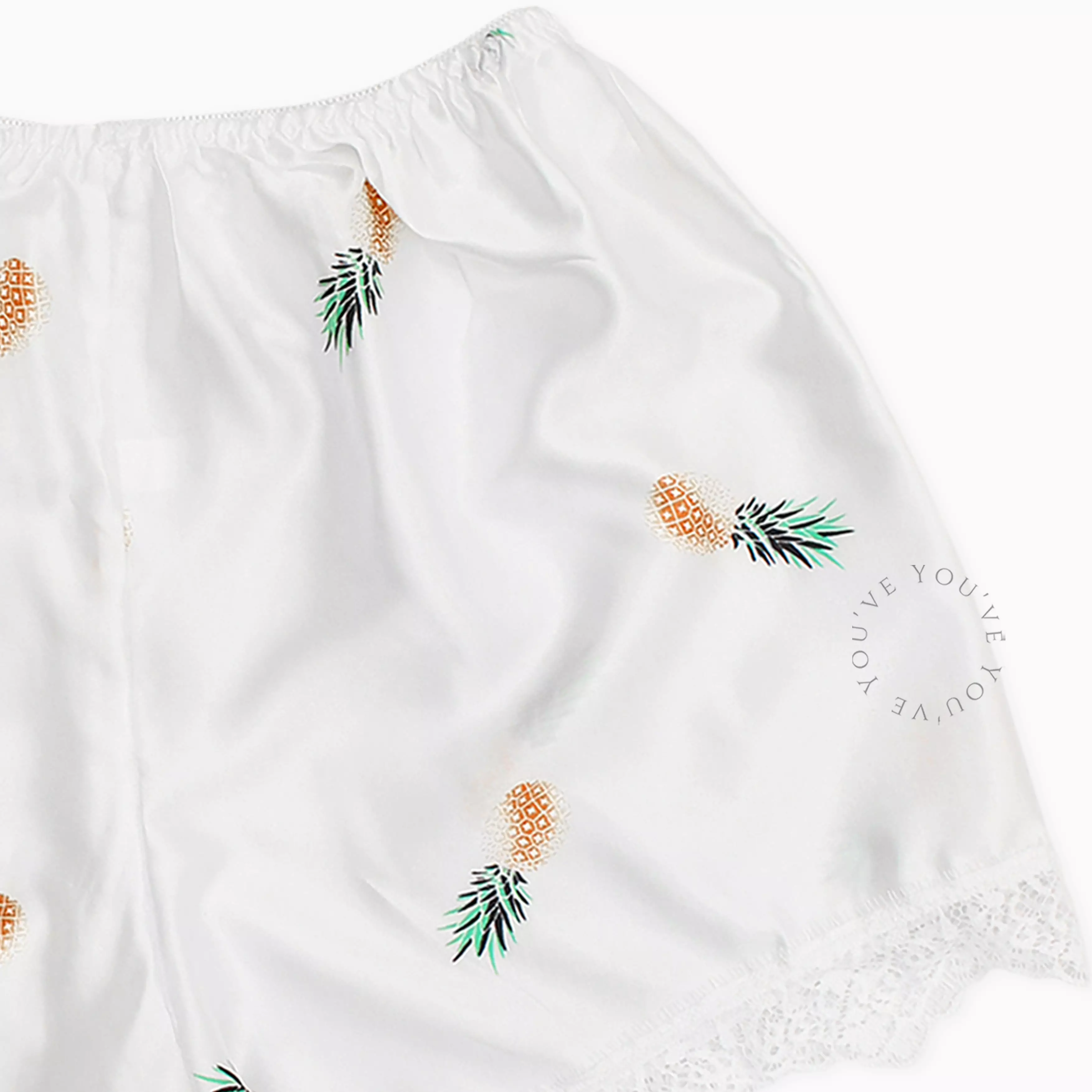 You've (YouHave) Celana Pendek Satin Celana Rumah Wanita Santai Casual Shorts Short Pants Motif Nanas 300295