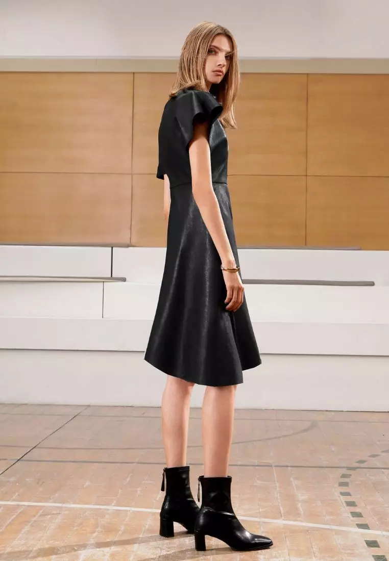 Layla asymmetrical pleather dress clearance