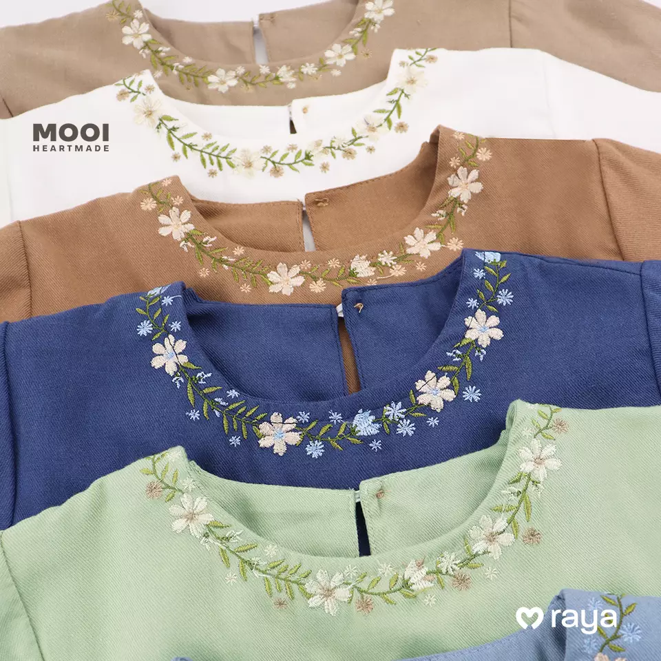 Mooi Setelan Anak Perempuan Raya Collection Nuha Tunik Set - Classic Blue