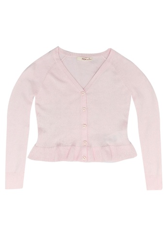 baby pink knitted cardigan