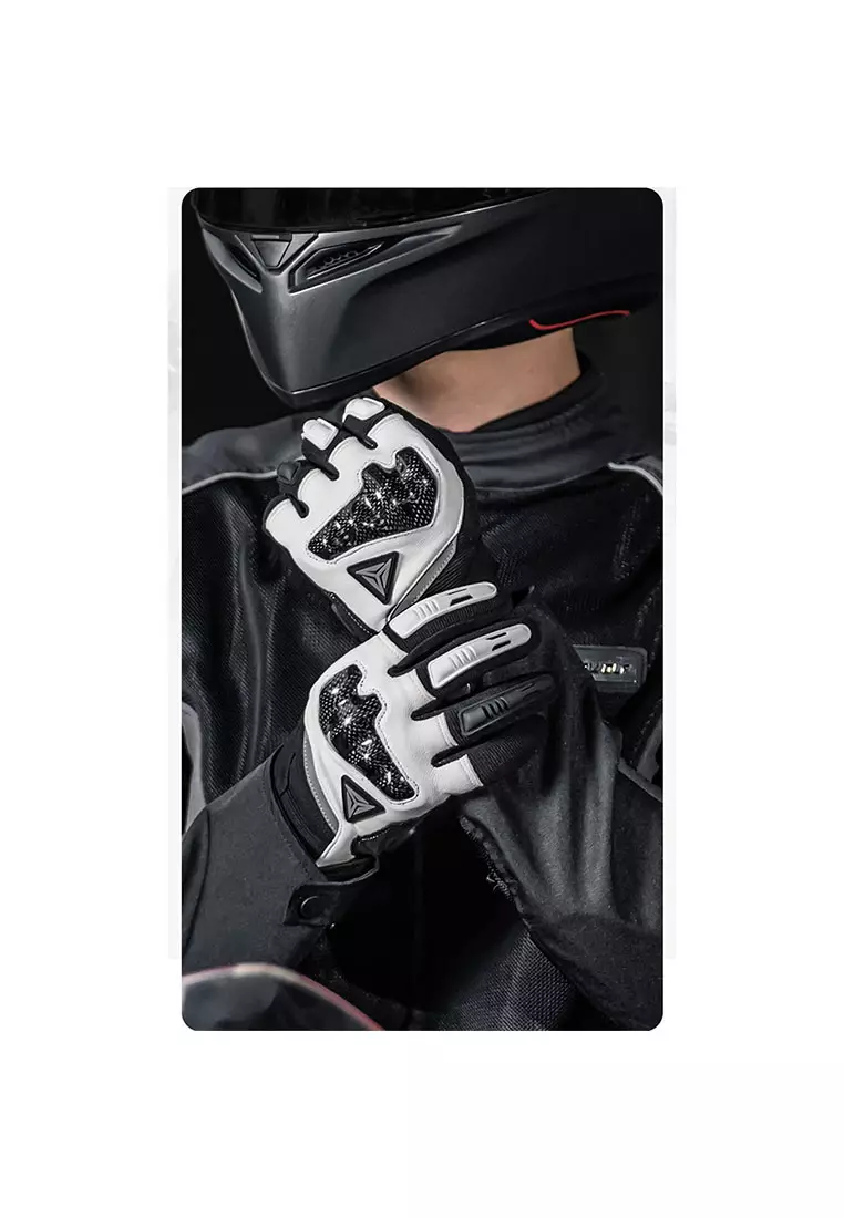 Motowolf MDL0333B Motorcycle Gloves  – White