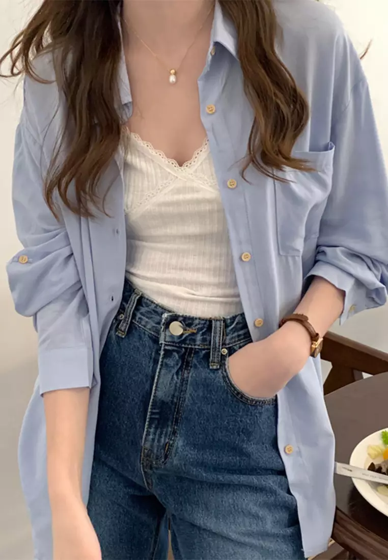 2024 summer ribbed lace suspender top CA24041013W