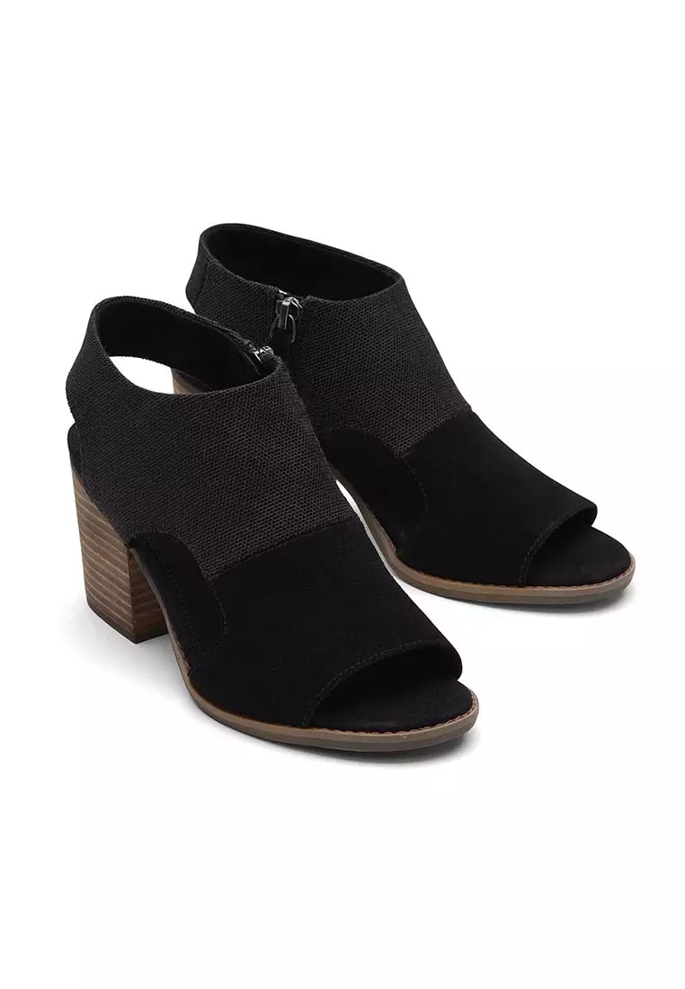 Women Eliana Black Suede/Melange Woven Shoes
