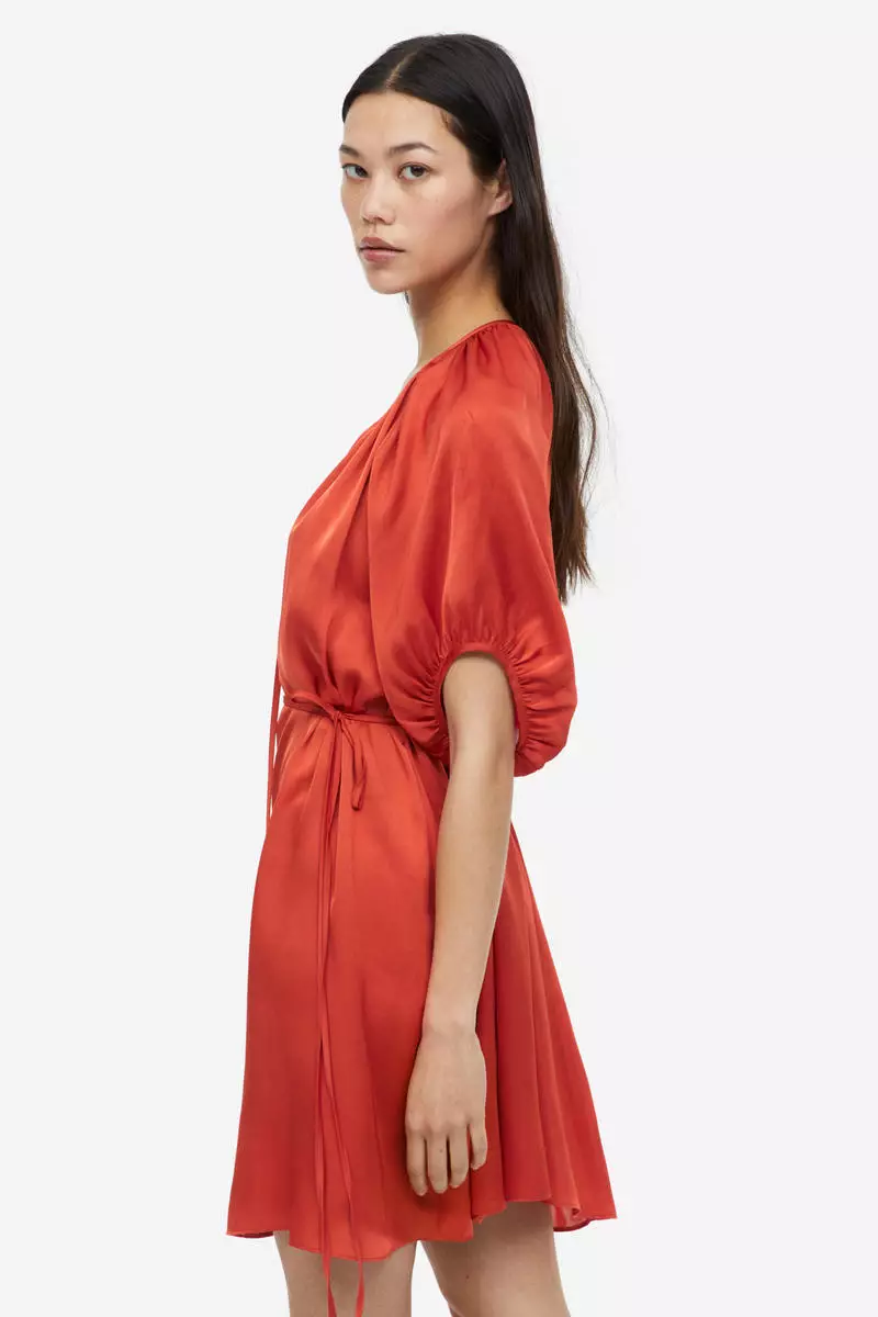 tie detail satin dress Novie Yellow Tie Detail Satin Strapless Maxi Dress - US 0