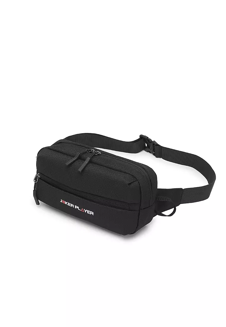 Men's Waist Bag / Belt Bag / Chest Bag - Black