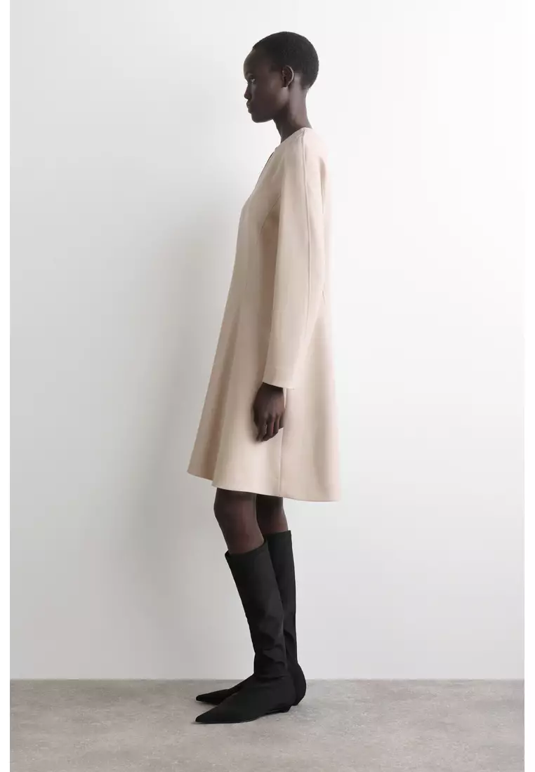 TAILORED V-NECK MINI DRESS