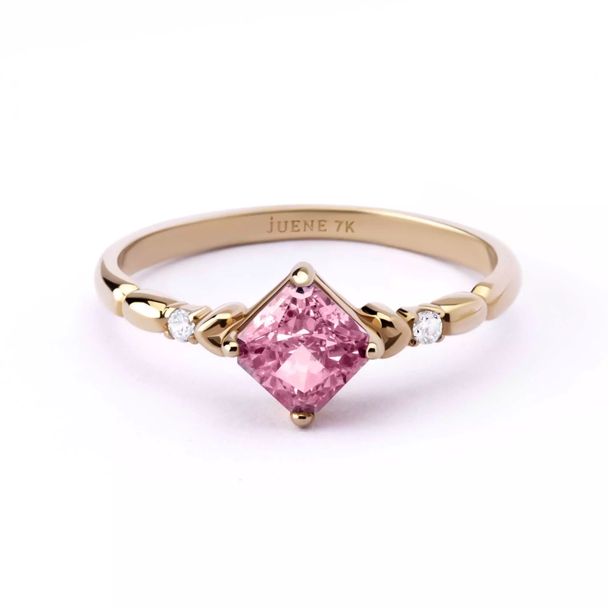 Cincin Emas 7k - Bellina Gold Ring - Pinky Crush Collection - Juene Jewelry