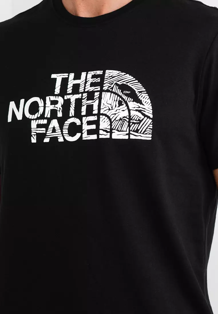 Mens black north face t shirt deals