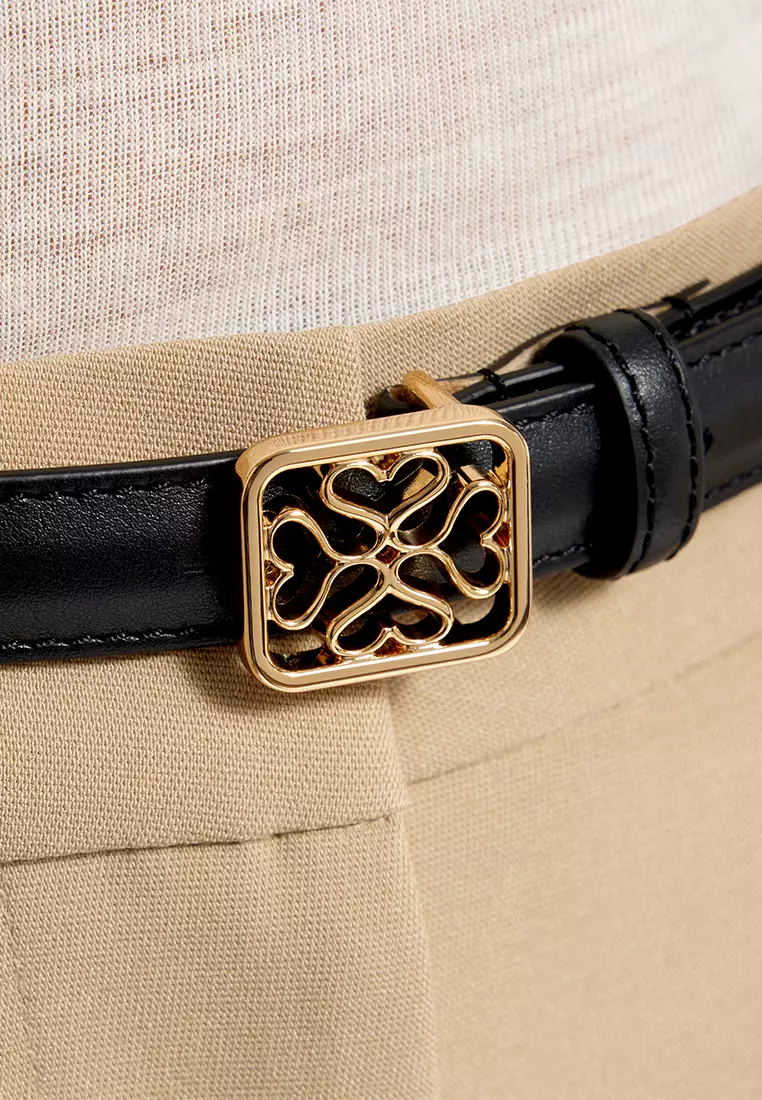 Jual Strathberry Monogram Thin Buckle Belt Small - Black Original 2025 ...