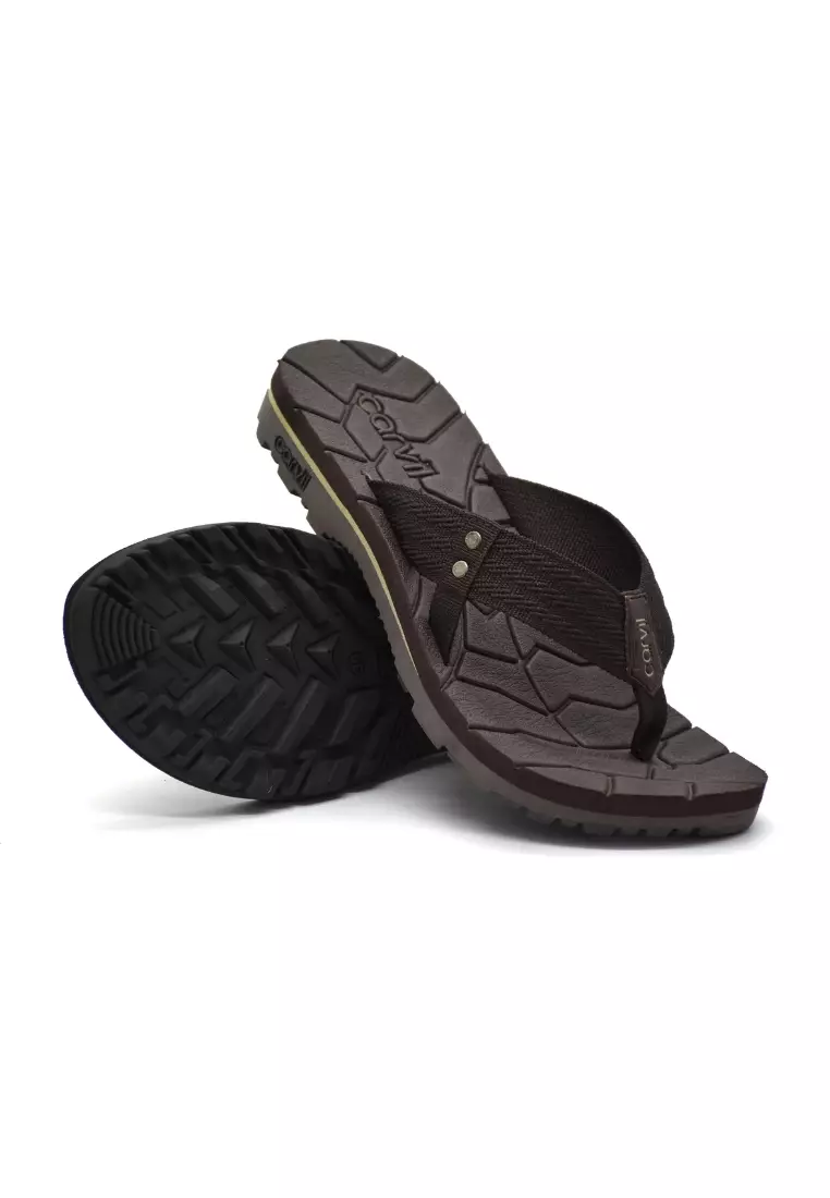 Carvil Sandal Pria Ivander-Me Brown