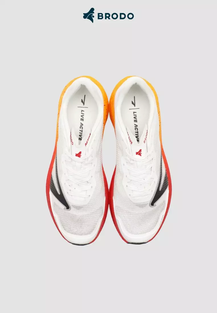 BRODO - Running Shoes Active Krakatau 2.0 White Lava Red