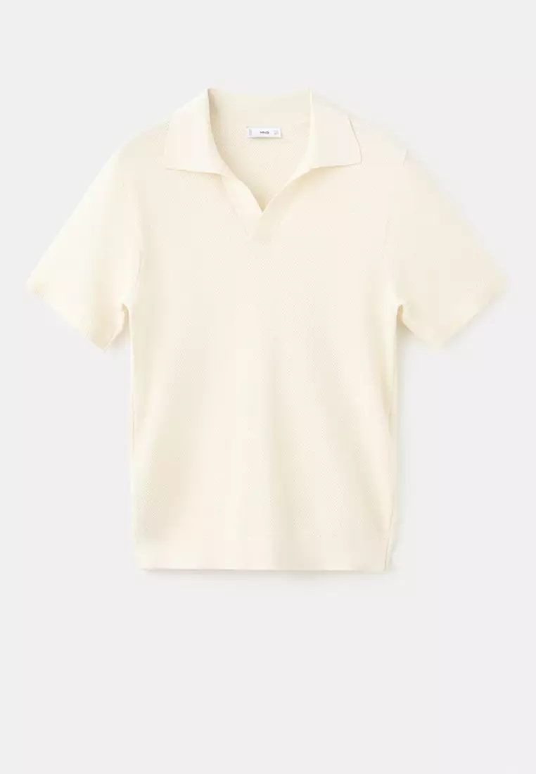 Short-Sleeve Knitted Polo Shirt