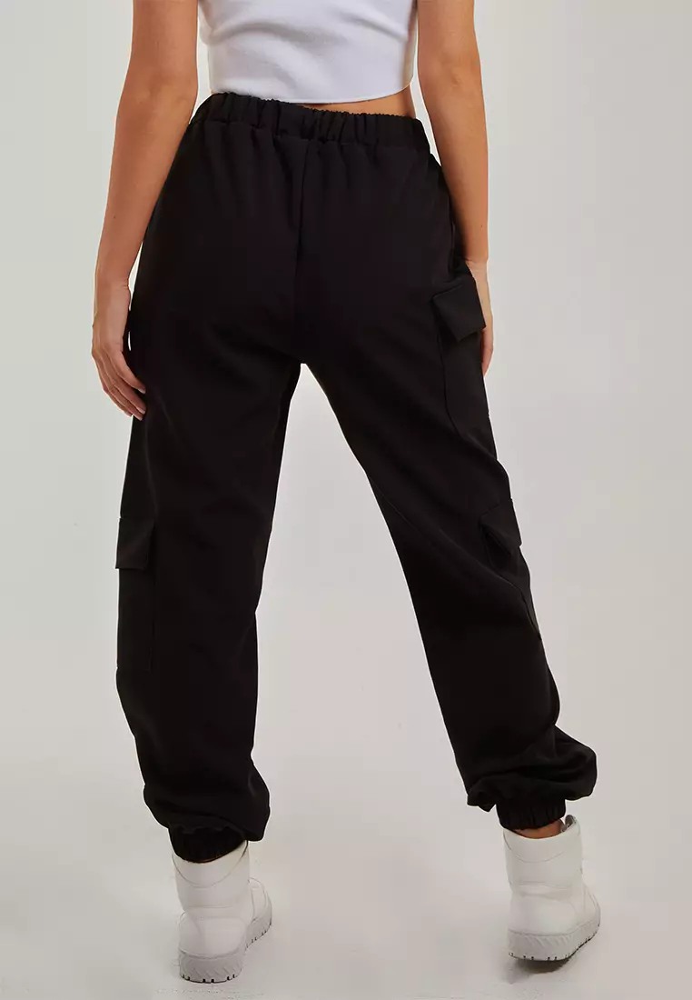 Pink Vanilla Black Three Pocket Combat Cargo Trousers