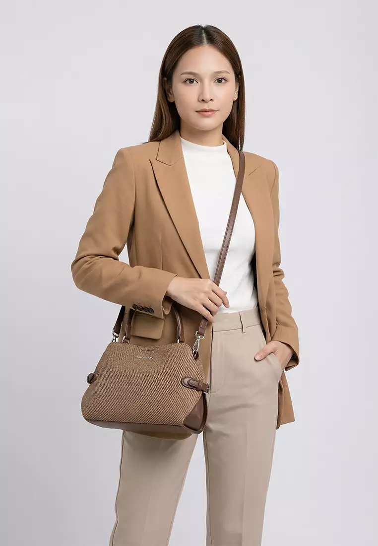 Women's Top Handle Bag / Sling Bag / Crossbody Bag / Shoulder Bag (手拿袋 / 斜孭袋 / 單肩包) - 棕色