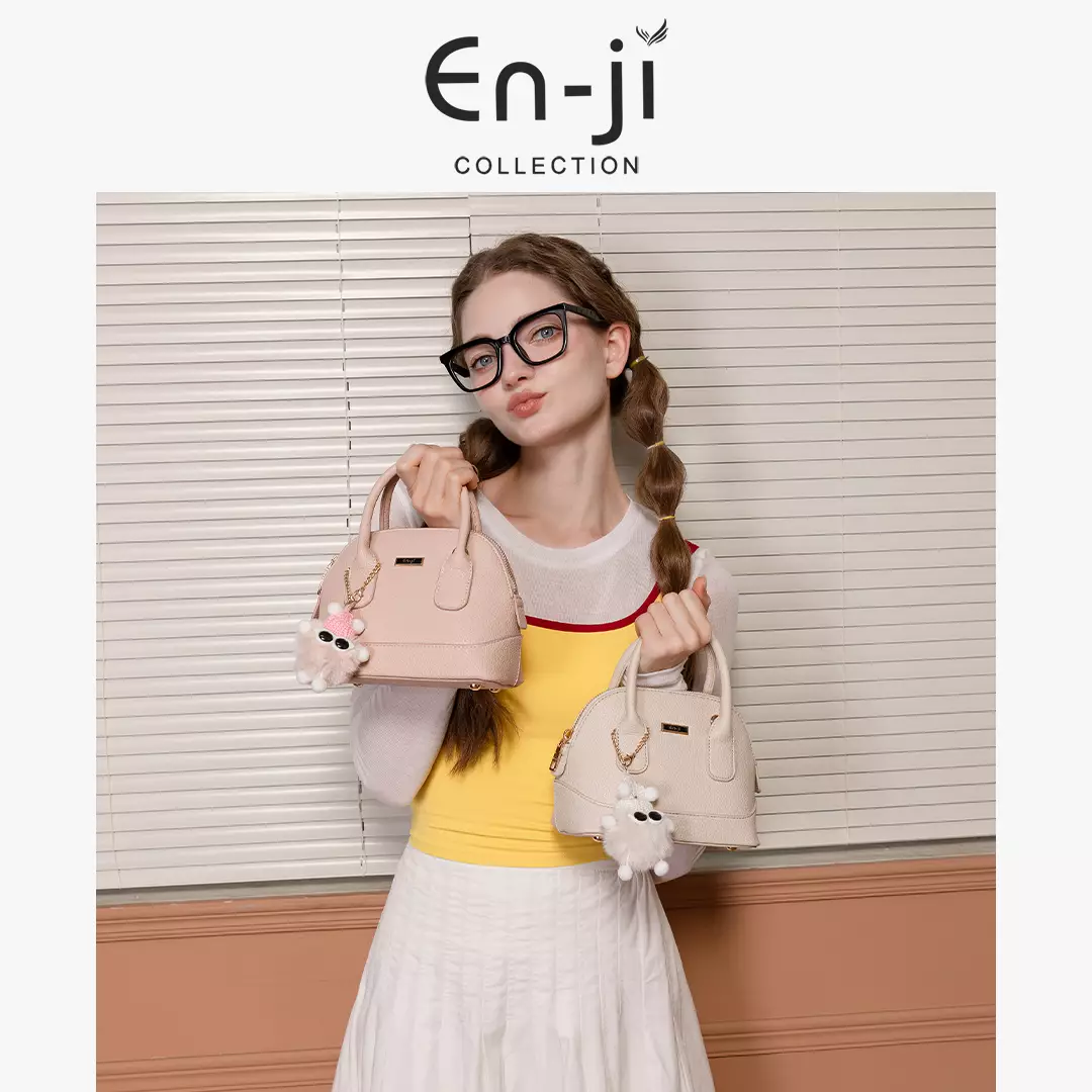 En-ji Jiumi Slingbag Wanita Warna Jenniepink